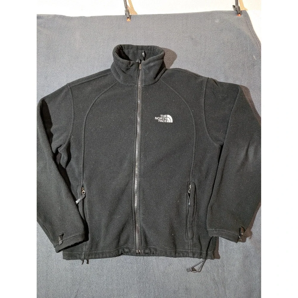 North Face Jacket Mens Small Black Full Zip Fleece Polartec Outdoors Hiking Warm